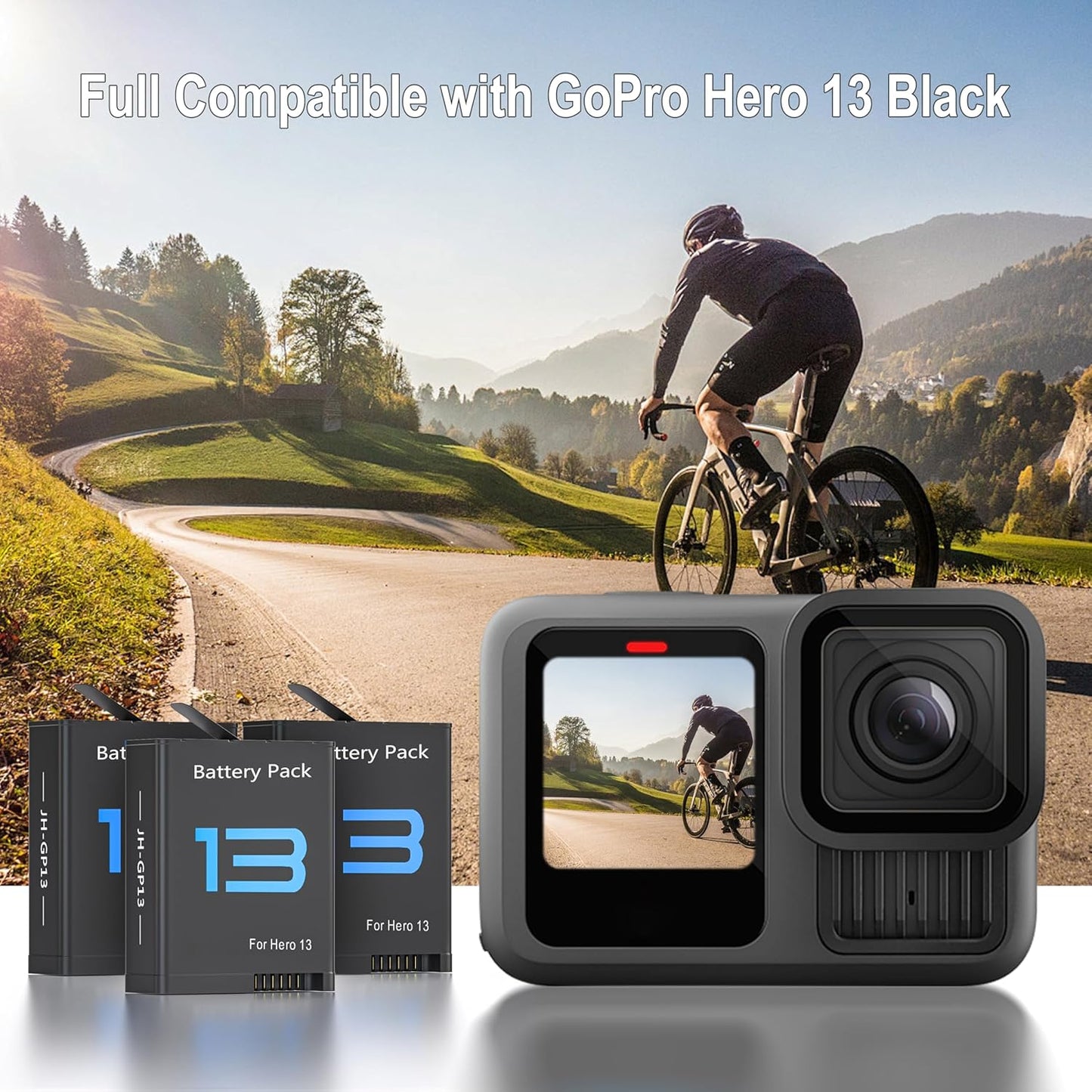 GoPro Hero 13 - 3 Pack Batteries and 3-Channel Battery Charger Station