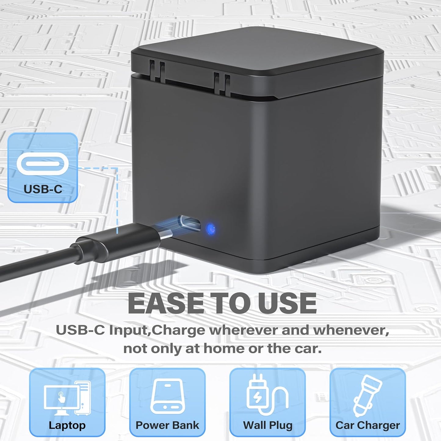 GoPro Hero 13 - 3 Pack Batteries and 3-Channel Battery Charger Station