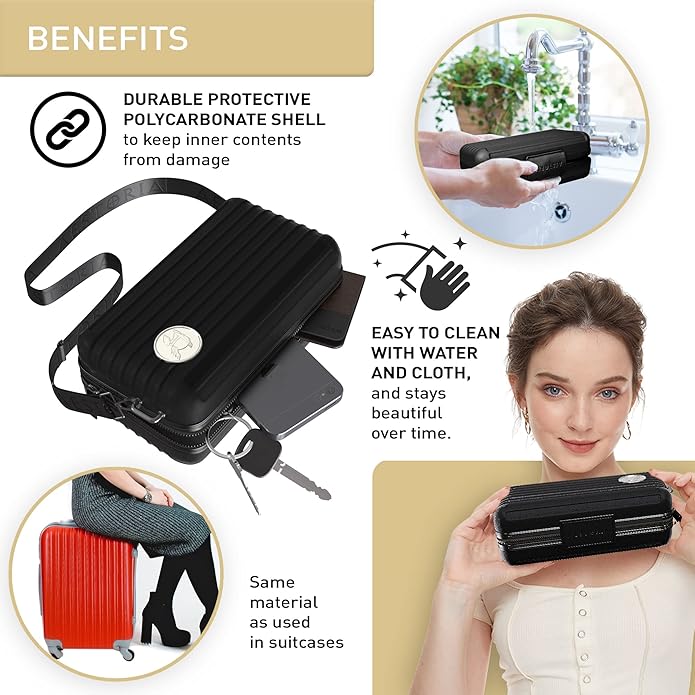 Elestoria Aestoria Hardshell Clutch Purses for Women